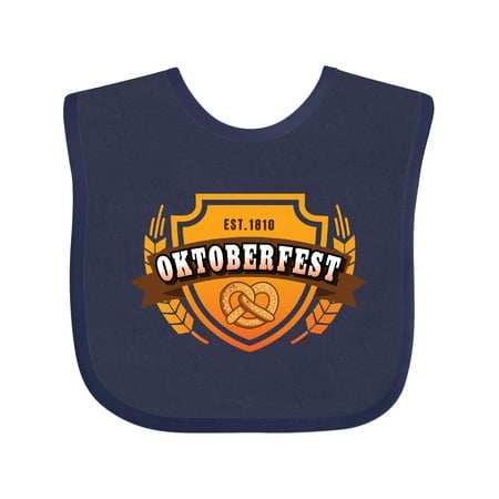 

Inktastic Oktoberfest Banner Shield with Pretzel Est 1810 Gift Baby Boy or Baby Girl Bib