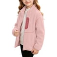 thumbnail image 3 of OGLCCG Girls Fleece Jacket Full Zip Fall Winter Soft Sherpa Coat Soft Warm Polar Outwear with Pockets 3-15 Years, 3 of 8