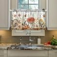 thumbnail image 5 of Mushroom Kitchen Curtains 2 Panels UV Protected Tier Curtains, Half Window Curtains Kitchen Tiers for Guest Room Bathroom Sink Laundry Room Basement,36 x 27 Inch, 5 of 7