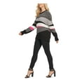 thumbnail image 3 of DKNY Women's Colorblocked Crewneck Sweater (L, Grey Multi), 3 of 4
