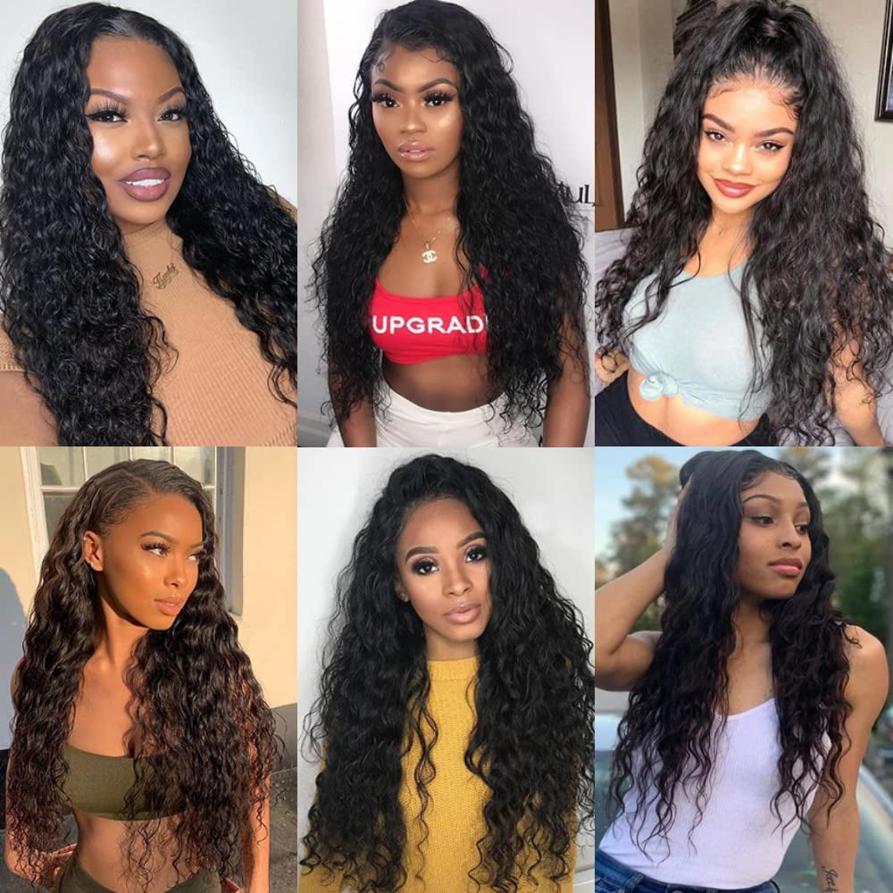 Water Wave 13X4 Lace Frontal Ear To Ear Lace Frontal Closure Wet And Wavy  100% Unprocessed Brazilian Virgin Remy Human Hair Natural Black Color (14  Inch) - Walmart.Com