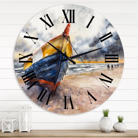 Designart 1 in Coastal Wall Clock