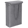 thumbnail image 2 of Cesto de ropa sucia plegable de 45 l, tapa desmontable capacidad , bolsa de vandería para armario, habitación de , guardería, gris oscuro perfecl Cesto de ropa sucia, 2 of 7