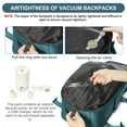 thumbnail image 6 of Travel Vacuum Seal Backpack with Compression for Women, Personal Item Bag United Airlines Approved, Waterproof Backpack with Air Pump, Backpack Airbag Mochila Bolso de Compression, Peacock Blue, 6 of 10