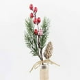 thumbnail image 4 of 6Pcs Realistic Berry Bouquets Decorative Plastic Visual Artificial Christmas Frost Pine Branch for Party, 4 of 10