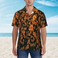 thumbnail image 2 of Kll Men'S Hawaiian Shirt Short Sleeve Button Down Beach Shirts-Daisies, 2 of 7