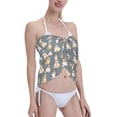 thumbnail image 4 of KLL Cartoon Bulldog 1 Print Women's Sarong Coverups Short Bathing Suit Wrap Skirt Beach Wrap Swimsuit Cover Ups, 4 of 6