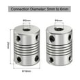 thumbnail image 2 of 5 Packs Aluminum Alloy Shaft Coupling 5mm to 6mm, Flexible Coupling Motor Connector Joint (L25xD19), 2 of 5