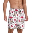 thumbnail image 2 of Balery Caring Cow Pantalones cortos de pijama de punto de algodón para hombre con cinturilla y bolsillos-4X-Large, 2 of 6