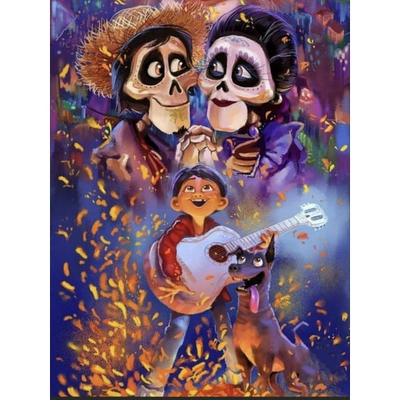 Diamond Painting Kits for Adults Coco DIY 5D Diamond Art Kits for Kids Beginners Full Drill Diamond Dots Crystal Craft Kits for Home Wall Art Bedroom Decor Gifts 16x12inch