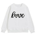 thumbnail image 4 of Kid Sweatshirt Valentine Sweatshirt Long Sleeve Casual Love Letter Print Sweatshirts Crew Neck Pullover Sweatshirt Size 7-8 Years Girls Clothes, 4 of 4