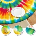 thumbnail image 4 of Rainbow Tie Dye Mandala Pattern Round Fitted Tablecloth with Elastic Edge,Dining Table Cover Waterproof,Outdoor Round Tablecloth for Camping,Dining,Indoor and Outdoor, 4 of 7