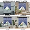 thumbnail image 3 of Blue Geometric Swag Valances for Windows 2 Pack, Kitchen Window Curtains 36 Inch Length, Ombre Modern Abstract Art Privacy Swag Curtains for Living Room/Bathroom with Rod Pocket 36"x36", 3 of 8