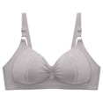 thumbnail image 2 of ZKCCNUK Women's Bras Sexy Middle Aged And Elderly Comfortable Soft Thin Solid Underwear Large Size Underwear Bra Adjustable Shoulder Straps No Steel Ring Gathering Everyday Bras Size L-3XL, 2 of 6