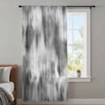 thumbnail image 3 of Grey Ombre Semi Sheer Curtains Drapes for Living Room, Bedroom, French Doors Window 108 Inches Long, Vintage Simple Abstract Gradient Mottled Rod Pocket Chiffon Curtain Drapery Voile Draperies Panel, 3 of 8