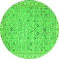 thumbnail image 1 of Ahgly Company Indoor Round Oriental Green Traditional Area Rugs, 5' Round, 1 of 4