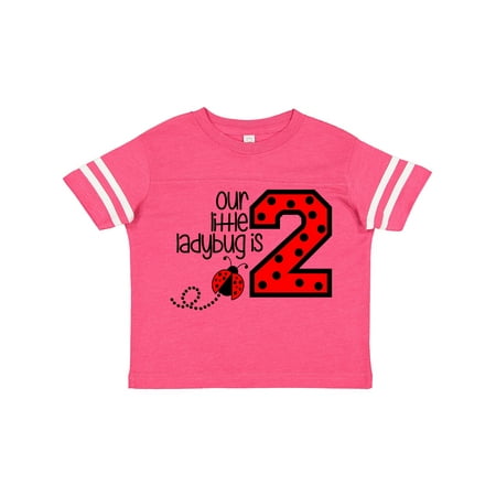 

Inktastic Our Little Ladybug is 2 Gift Toddler Boy or Toddler Girl T-Shirt