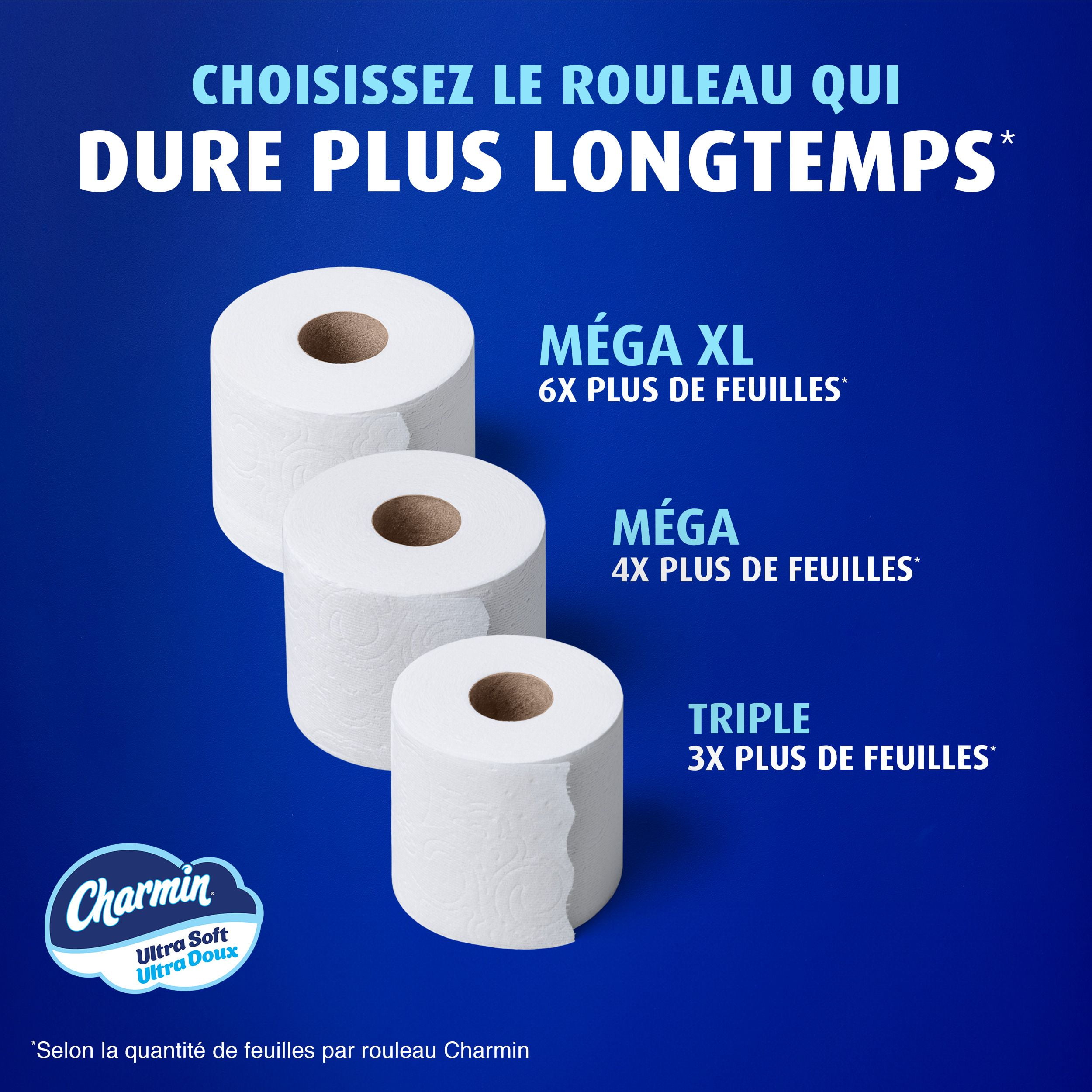 Charmin Toilet Paper Ultra Soft, 30 Triple Rolls = 90 Regular Rolls, 2-ply Bath Tissue, 30 Count