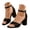Black, variant on Womens Wide Width Platform Wedge Sandals Open Toe Ankle Strap Block Chunky Heels Comfortable Summer Walking for Wedding Prom Party（Green，Size 6)