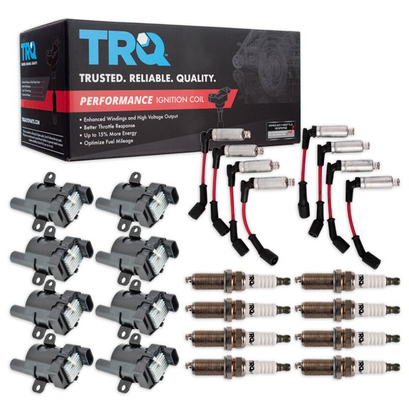 TRQ Performance Ignition Coils Wires & Spark Plugs Fits 03-07 Chevrolet GMC TKA06279 Fits select: 2007 CHEVROLET AVALANCHE, 2004-2007 CHEVROLET EXPRESS G3500