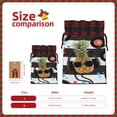 thumbnail image 3 of Rocae Pineapple With Black Glasses Print Christmas Drawstring Linen Gift Bag with Drawstrings Treat Bag Goody Present Bags for Christmas Party Favor, 3 of 8