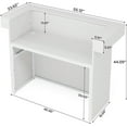 thumbnail image 2 of Tribesigns Reception Desk with Light, White Front Desk with Cable Grommets,  Modern Checkout Counter Table for Salon, Lobby, Office, 2 of 8