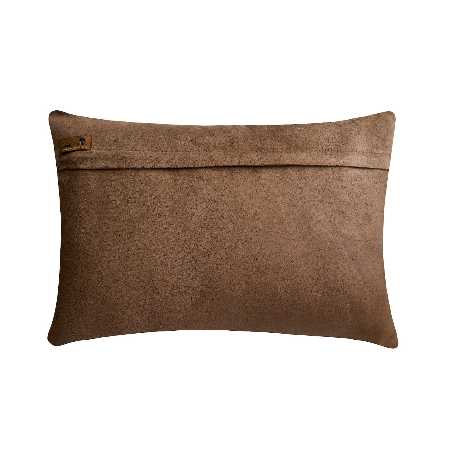 Designer Brown 12"x20" (30x50 cm) Lumbar Pillow Cover, Faux Leather Tassels Trim, Cowboy, Horse & Lounge Oblong Pillow, Patchwork Pattern Modern Style - Royal Oak