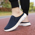 thumbnail image 4 of Dakaela Mules for Women Lightweight Slip on Sneakers Knit Mesh Open Back Walking Running Tennis Flats, 4 of 7