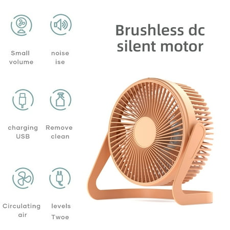 

Visland USB Desk Fan Mini Portable Fan with Strong Airflow Small Table Fan 2 speeds 360°Rotatable Personal Fan for Desktop Home Office Bedroom Camping Outdoor