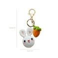 thumbnail image 3 of 1 Pieza Llavero Colgante Monedero Adorno Muñeco de Peluche Conejo Tejido a Ganchillo Hecho a Mano, 3 of 6