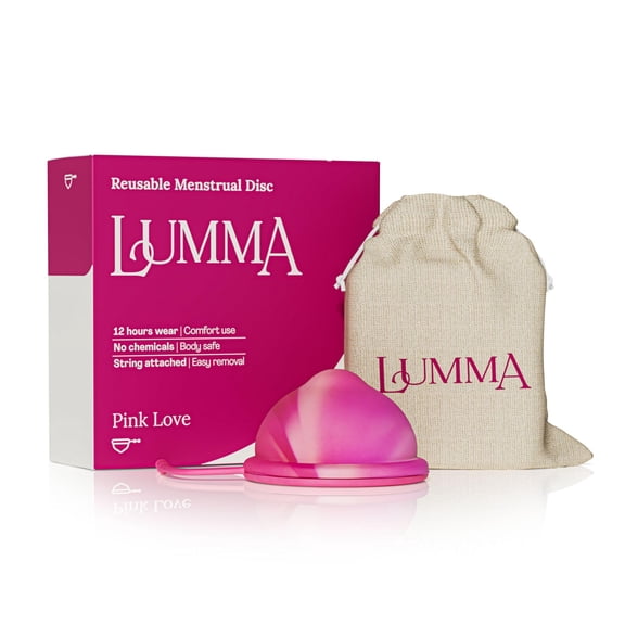 Disco menstrual Lumma mediano reutilizable de silicona a prueba de fugas