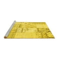 thumbnail image 2 of Ahgly Company Machine Washable Indoor Square Patchwork Yellow Transitional Area Rugs, 6' Square, 2 of 4