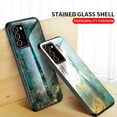 thumbnail image 6 of Galaxy Note 20 Ultra Back Cover, Allytech Tempered Back Cover Case Shock-Absorption Anti-scratch Bumper Wireless Charging Support Case for Samsung Galaxy Note 20 Ultra, Green Marble, 6 of 8