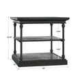 thumbnail image 2 of Weston Home Cabana Rustic Storage Wood & Metal Square End Table, Black, 2 of 6