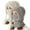 Gray, variant on UTSJKR 2 Pack Women Fashion Solid Color Integrated Warm Knit Hat, Wind Blocking Neck Protection Design, Cold Resistant Daily Casual Headwear for Autumn Winter Pink M