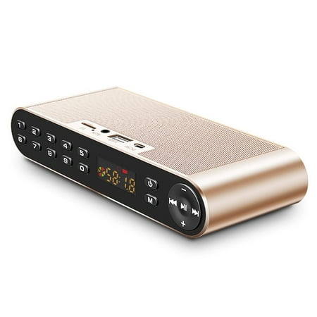 TechComm Q8 Bluetooth Speaker with Dual 3W Speaker, Powerful Battery, MicroSD Card Support and Auxiliary Input for Wired Devices