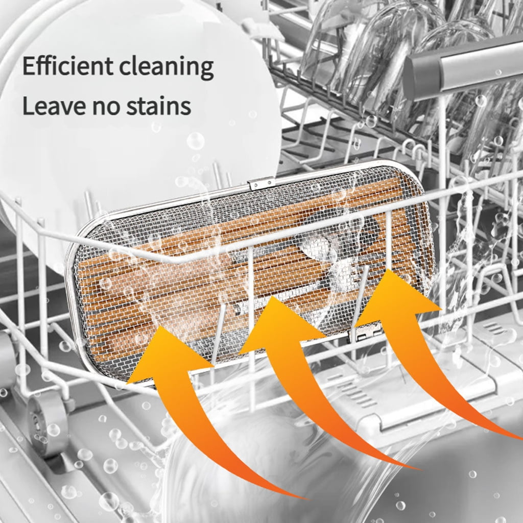 Multifuntional Dishwasher Basket Stainless Steel Texture for Home and Commercial