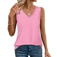 thumbnail image 6 of Jalioing Women's Tank Tops Dressy Fashion V Neck Sleeveless Tees Casual Trendy Summer T Shirts, 6 of 9