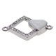 thumbnail image 4 of Collar con colgante de dije adorable y accesorios Platino + blanco, 4 of 6