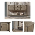 thumbnail image 6 of Cterwk 48'' Solid Wood Sideboard Console Table Buffet with 2 Drawers and Cabinets and Bottom Shelf, Light Brown, 6 of 9