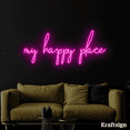 thumbnail image 3 of Craftnamesign My Happy Place Neon Sign, Quotes LED Sign, Bedroom Decor, 3 of 4