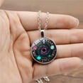thumbnail image 4 of Jiaroswwei Unisex Pentacle Constellation Zodiac Glass Cabochon Charm Necklace Wicca Jewelry, 4 of 8
