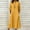 A_ Yellow, variant on PRINxy Women's Washed Crinkled Cotton Linen Midi Dress 3/4 Ruffle Sleeves V Neck with Button Detail Casual Dress with Pockets for Daily Errands Pink M