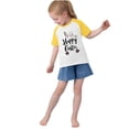 thumbnail image 3 of RXIRUCGD 2025 Vêtements d'Été pour Enfants Tout-Petits Garçons Filles Mode Mignon Col Rond Imprimé Manches Courtes Haut, 3 of 6