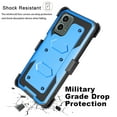 thumbnail image 6 of For Motorola Moto G 5G 2024 Phone Case, with [Built-in Screen Protector] and Belt Clip Holster, eBizWare Shockproof Heavy Duty Protective Rugged Case Kickstand Cover for Moto G 5G 2024 - Blue, 6 of 9