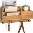 thumbnail image 1 of Key Holder Wall Mount Mail Organizer Wall Mount with Storage Hooks and Drawer for Modern Farmhouse Decor Mail Organizer Wall Mounted for Rustic Apartment Essentials (), 1 of 6