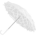 thumbnail image 1 of HUGFEGWE Craft Flowers Lace Embroidery Umbrella Stage Performance Mini Decorative Umbrella Photography Prop Wedding Decoration Accessory Small Umbrella White (51239 white) CJB91-110250, 1 of 9