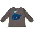 thumbnail image 3 of Inktastic Whale Cute Blue Boys or Girls Long Sleeve Toddler T-Shirt, 3 of 5