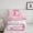 Pink L, variant on Castle Fairy Initial A Twin Comforter Set (2pc): Kawaii Pink Bow, Bling Glitter Print