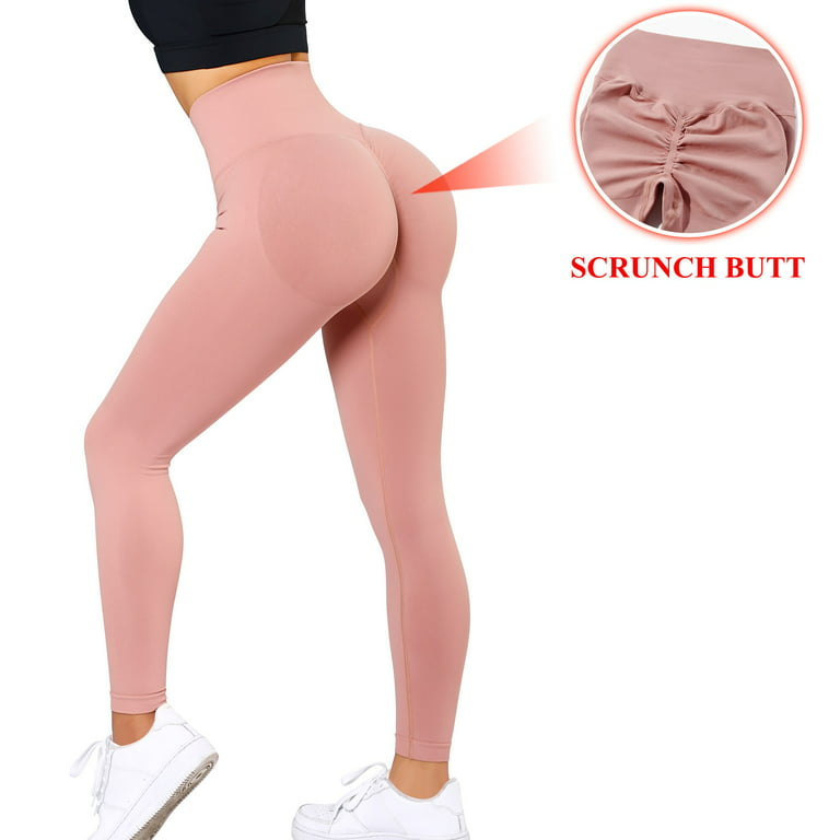 RXRXCOCO Seamless Scrunch Butt Lifting Flare Leggings for Women High  Waisted Bootcut Yoga Pants Bootleg Workout Gym Pants